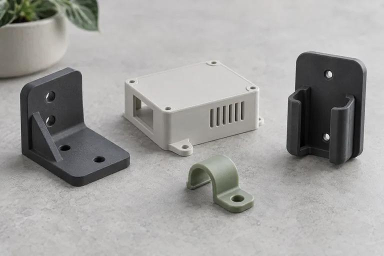 A 3D printed mounting bracket, electronics housing, cable clip and wall mount